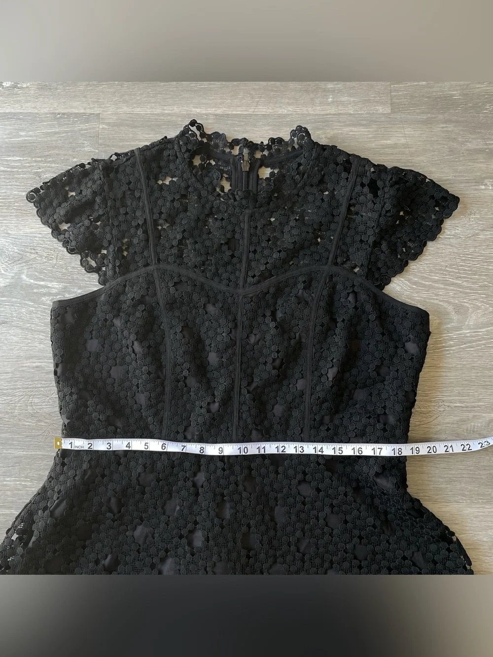 City Chic Black Lace Fit & Flare Dress Romantic Goth Chic - Picture 9 of 10